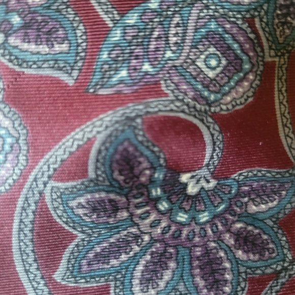 Givenchy Teal and Yellow Patterned Tie - Picture 8 of 9